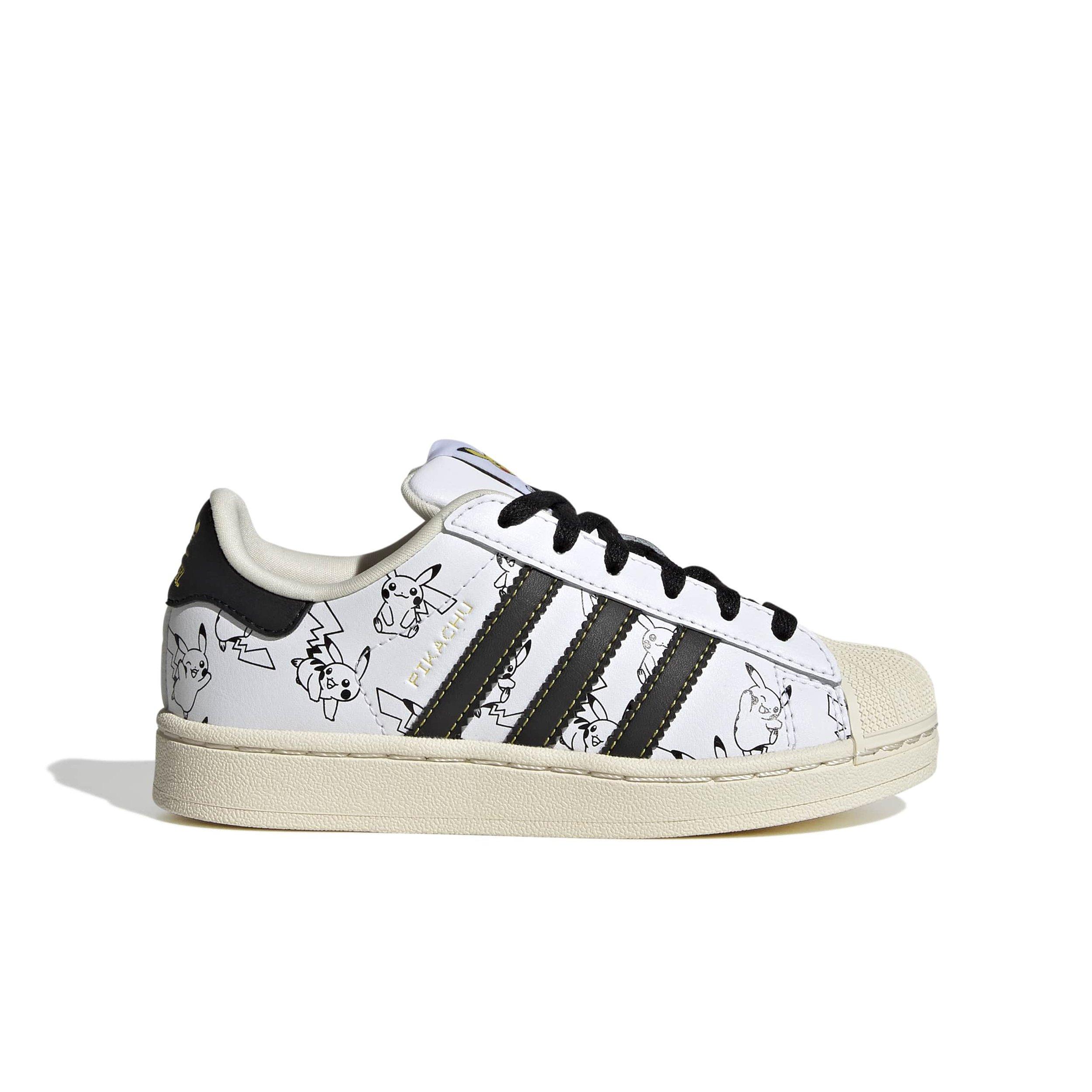 adidas Originals Pok&eacute;mon Superstar II "Pikachu" Preschool Kids' Shoe - WHITE/BLACK/GOLD